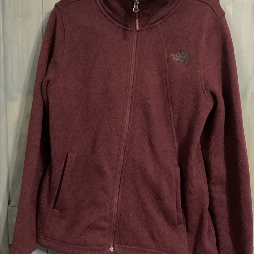 The North Face Maroon Zip-Up Fleece